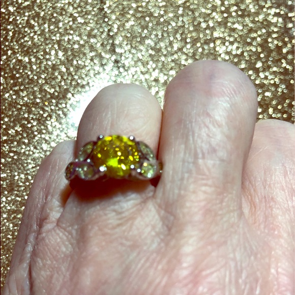 Jewelry - RING CITRINE CZ .925 NWOT